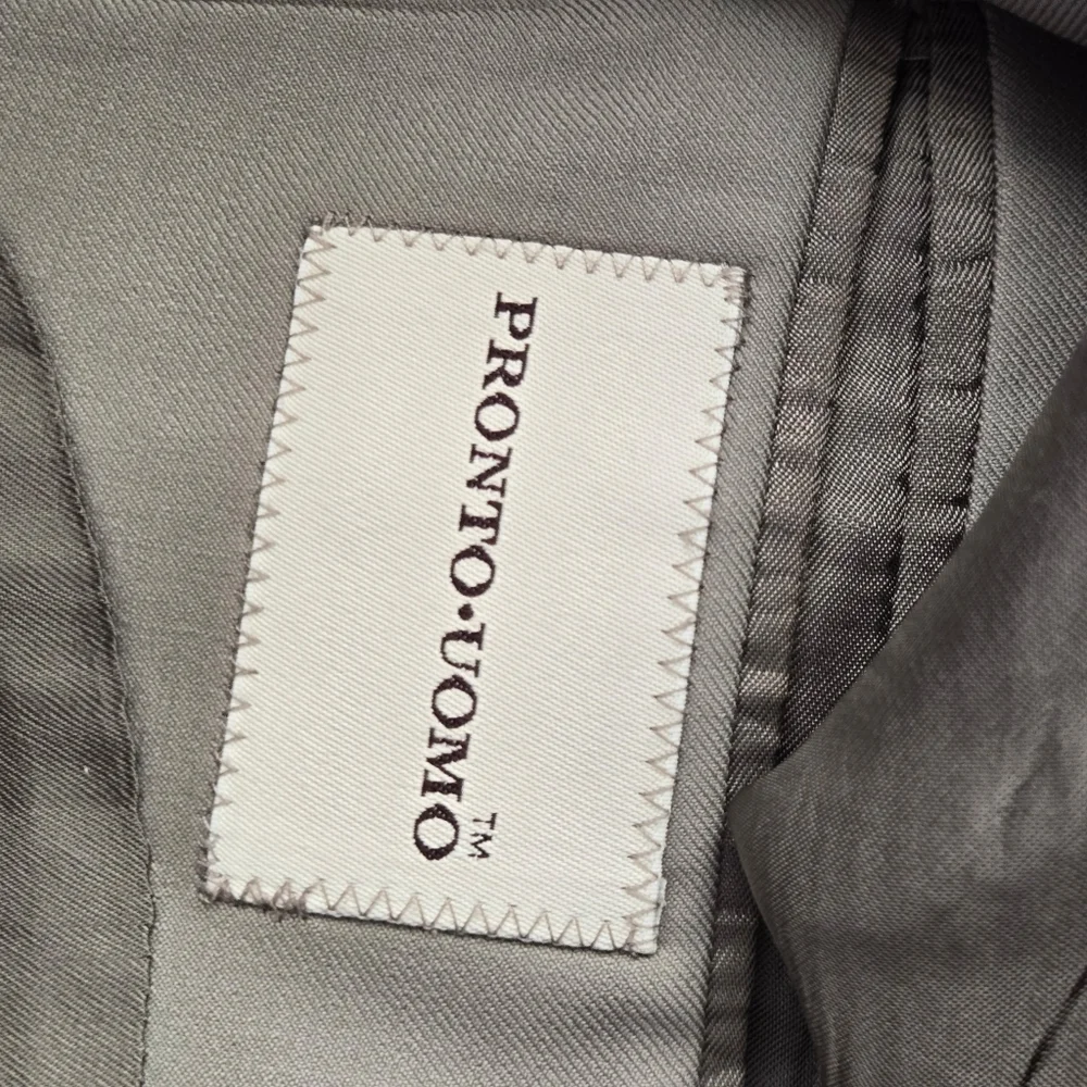 Pronto Uomo Charcoal Brown Wool Italian Cruise Buisiness Evening Size 42 Long